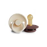 Frigg Rope İkili Kauçuk Emzik, Cream/Cocoa, 6-18 Ay