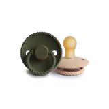Frigg Rope Ikili Kauçuk Emzik - Croissant / Olive 0-6 Ay