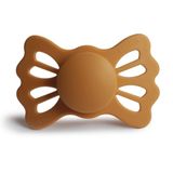 FRIGG Şanslı Silikon Bebek Emziği 6-18 Ay | Ortodontik 1 Paket Emzik | Yonca Yaprağı Hava Delikli Gözyaşı Lateks İçermeyen Emzik | Danimarka'da Üretilmiştir - Honey Gold