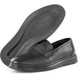 Frio Hakiki Deri Erkek Günlük Loafer Ayakkabı - Siyah