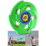 Frisbee Frizbi Fırlatma Diski Disk Atma Oyunu Çocuk Yetişkin Plaj Bahçe Oyuncak 24 cm (Yeşil)