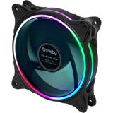 Frisby Double Slim Ring 5 Renk 120MM Kasa Fanı - Siyah