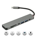 Frisby FA-7662TC USBType-C to HDMI+USB3.0+TF/PD Dönüştürücü