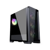 FRISBY FC-9455G VETRO 850 W 80+ Bronze Dual-Ring RGB Mid Tower ATX Bilgisayar Kasası