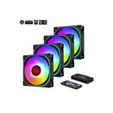 FRISBY Fcl-f1274b Rgb 4pin 120mm Kasa Fanı 4-lü Paket - Kontrol Ünitesi