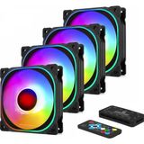 Frisby FCL-F1274C 4 x 120mm ARGB Fan Seti Kit Sessiz RGB Aydınlatmalı Kasa Fanı - Siyah