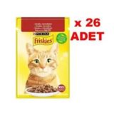 Friskies Sığır Etli Soslu Yaş 26x85 gr Kedi Mama
