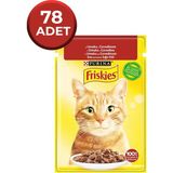 Friskies Sığır Etli Yaş Kedi Maması 85 gr x 78 Adet - Sığır Eti