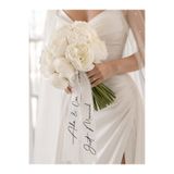 Frisson Kişiye Özel İsimli İpek Gelin Çiçeği Kurdelesi Gelin Buketi Kurdelesi Düğün Nikah Söz Nişan ÇİÇEK DAHİL DEĞİLDİR