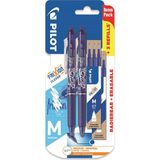 Frixion Clicker - Geri Çekilebilir Silinebilir Jel Mürekkep Kalemleri - Mavi Mürekkep - Orta 0,7 - Standart