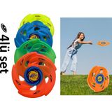 Frizbi Fırlatma Diski 4'lü Set 24 cm Bahçe Plaj Kumsal Oyuncağı