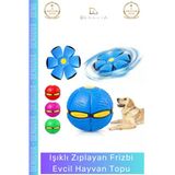 #Frizbi Işıklı Zıplayan Köpek Oyuncağı İnteraktif Esnek Dayanıklı Parlayan Frizbi Evcil Hayvan Topu - 1 Adet