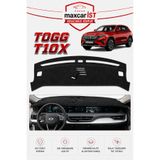 FRKTORPIDO Togg T10X Elegance Serisi Uyumlu Torpido Koruma Örtüsü/Kılıfı Siyah