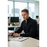 FRM Erkek Basic Regular Fit Fermuarlı Dik Yaka Selanik Örgü Triko Kazak Günlük Stilinize Modern Dokunuş. - Lacivert