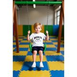 FRM Erkek Çocuk Günlük Pamuklu Brooklyn Baskılı T Shirt ve Şort Kombinasyonu Kaliteli Şık Rahat - Ekru - 3 - 4 Yaş