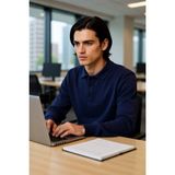 FRM Erkek Gri Regular Polo Yaka Triko Kazak Ile Kışın Smart Casual Şıklığı Yaşayın Kaliteli Şık - Lacivert