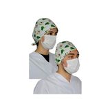 frm tekstil Frm Doktor,hemşire,aşçı Bonesi,cerrahi Bone %100 Pamuk,maske Için Düğme Ve Terbantlı B Model Avakado