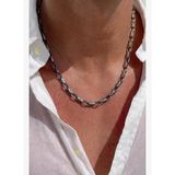 FRNCH 925 Ayar Gümüş İtalyan Model Antik Gümüş Renk Erkek Kolye FRJ30956-1056-A2