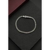 FRNCH 925 Ayar Gümüş İtalyan Model Gümüş Renk Erkek Bileklik FRJ12697-3697-A