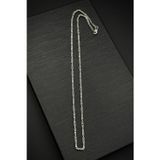 FRNCH 925 Ayar Gümüş İtalyan Model Kral 2 MM Gümüş Renk Kolye FRJ30843-943-A6