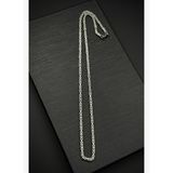 FRNCH 925 Ayar Gümüş İtalyan Model Kral 3 MM Gümüş Renk Kolye FRJ30843-943-A5
