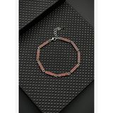 FRNCH 925 Ayar Gümüş Kırmızı Zirkon Taşlı Erkek Bileklik FRJ12594-3594-K