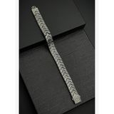 FRNCH 925 Ayar Gümüş Tibetan Model Gümüş Renk Erkek Bileklik FRJ12457-3457-A
