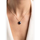 FRNCH 925 Ayar Gümüş ve Lacivert Zirkon Taşlı Rose Renk Kadın Kolye FRJ31032-1132-CL
