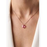 FRNCH 925 Ayar Gümüş ve Pembe Zirkon Taşlı Rose Renk Kadın Kolye FRJ31032-1132-CP2