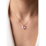 FRNCH 925 Ayar Gümüş ve Pembe Zirkon Taşlı Rose Renk Kadın Kolye FRJ31032-1132-CP