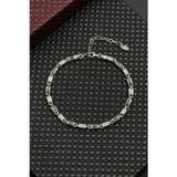 FRNCH 925 Ayar Gümüş Yeşil-Beyaz Zirkon Taşlı Gümüş Renk Erkek Bileklik FRJ12718-3718-YA
