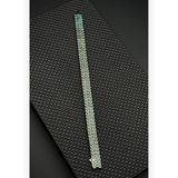 FRNCH 925 Ayar Gümüş Yeşil Zirkon Taşlı Gümüş Renk Erkek Bileklik FRJ12684-3684-Y