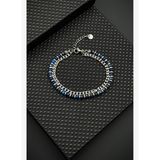 FRNCH FRJ12527-3527-L 316L Çelik ve Lapis Lazuli Doğal Taşlı Lacivert Erkek Bileklik