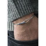 FRNCH FRJ12743-3743-L 925 Ayar Gümüş Lacivert Zirkon Taşlı Erkek Bileklik