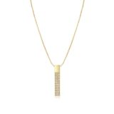 FRNCH FRJ30437-537-G Dikdörtgen Model Zirkon Taşlı Gold Renk Kadın Kolye