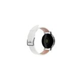 FRO 20mm Kordon Genişliği Olan Saatlerle Uyumlu 20 Mm Hakiki Deri Kroko Beyaz Kordon Silver Toka