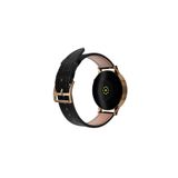 FRO 20mm Kordon Genişliği Olan Saatlerle Uyumlu 20 Mm Hakiki Deri Kroko Siyah Kordon Gold Toka