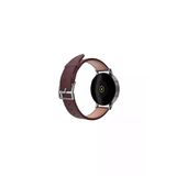 Fro 20Mm Kordon Genişliği Olan Saatlerle Uyumlu 20 Mm Hakiki Deri Safiano Bordo Kordon Silver Toka