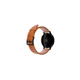 Fro 20Mm Kordon Genişliği Olan Saatlerle Uyumlu 20 Mm Hakiki Deri Safiano Turuncu Kordon Siyah Toka