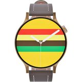 Fro LW38 Gold Kasa 38 mm Kahverengi Kordon Akıllı Saat Sesli Görüşme Özellikli
