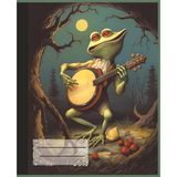 Frog Notebook: Froggie Playing Banjo Composition Note Sketchbook – Cute Quirky Animal Vintage Journal for Music Lovers, Musicians, and Mushroom Fans