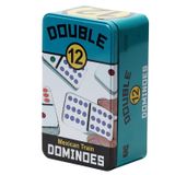 Front Porch University Games 2 ila 8 Oyuncu 8 ila 99 Yaş Arası Oyuncu Çift 12 Renkli Nokta Domino Seti Hareket Halinde Seyahat Saklama Kutusu