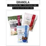 Fropie Badem & Vanilya - Çilek & Hibiskus - Glutensiz Yer Fıstıklı & Kinoa Patlaklı granola 3’lü Set - 920 gr