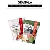 Fropie Çilek Hibiskus ve Proteinli Glutensiz Kaju Keten Tohumu granola Paketi x2 - 600 gr