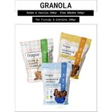 Fropie Probiyotik Badem & Vanilya - Elma & Badem - Probiyotik Yer Fıstığı & Çikolata granola 3’lü Set - 760 gr