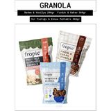 Fropie Probiyotik Badem & Vanilya - Fındık & Kakao - Glutensiz Kaju & Keten Tohumu granola 3’lü Set - 920 gr