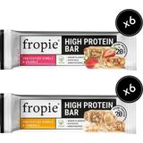Fropie Vegan High Protein Bar 12’Li Set - Yer Fıstık Ezmeli & Fındıklı & Çilekli - 12 Adet