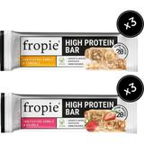 Fropie Vegan High Protein Bar 6’Lı Set - Yer Fıstık Ezmeli & Fındıklı & Çilekli - 6 Adet