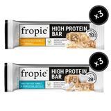 Fropie Vegan High Protein Bar 6’lı Set - Yer Fıstık Ezmeli & Fındıklı & Hindistan Cevizli