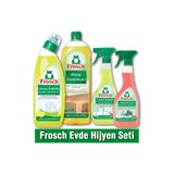 Frosch 4'lü Ev Temizlik Seti – Ahşap, Banyo, Mutfak ve Tuvalet Temizleyici Doğal İçerikli